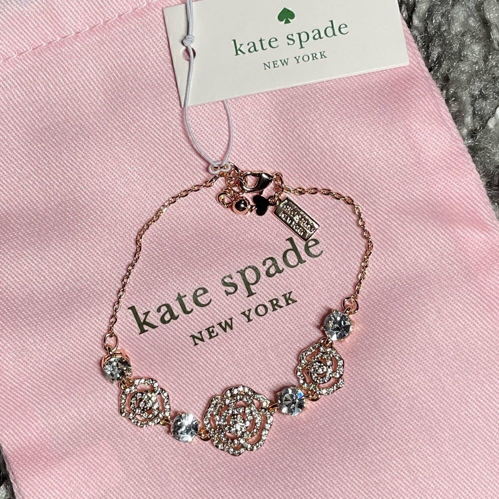 NWT Kate Spade Crystal Rose Bracelet